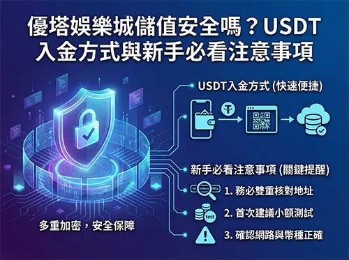 優塔娛樂城儲值安全嗎？USDT 入金方式與新手必看注意事項